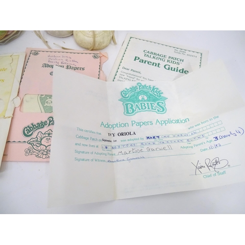 85 - Toys: A quantity of assorted Cabbage Patch Kids dolls etc - some with certificates, to include a Tal... 
