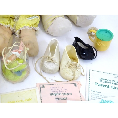 85 - Toys: A quantity of assorted Cabbage Patch Kids dolls etc - some with certificates, to include a Tal... 