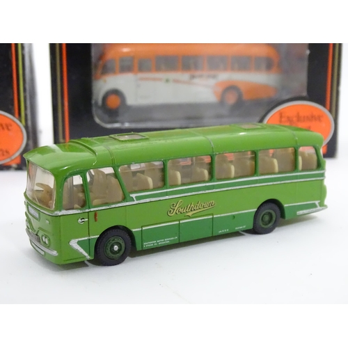 99 - Four Exclusive First Editions die cast scale model buses comprising Leyland TS8 Tiger Type B Lancash... 