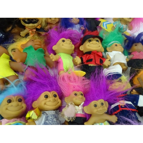 52 - Toys: A quantity of assorted Trolls to include various sized figures, keyrings etc