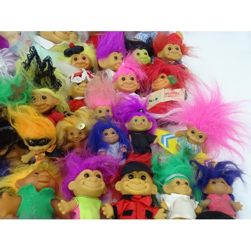 52 - Toys: A quantity of assorted Trolls to include various sized figures, keyrings etc
