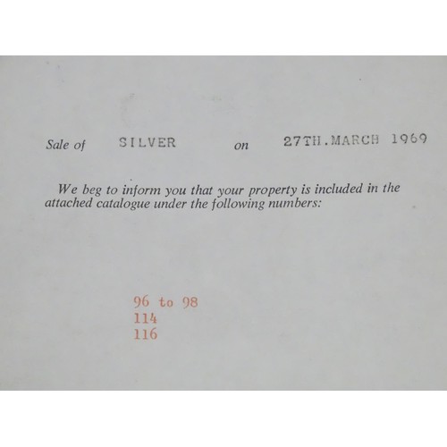 112 - A quantity of 1970s Sotheby's Auction catalogues to include Important English and Foreign Silver, Hi... 