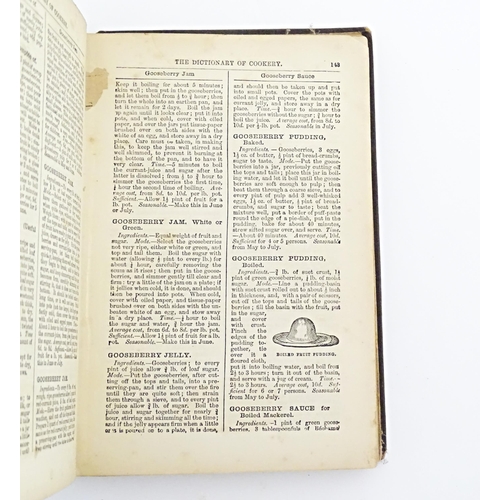 1007 - Books: Two books on the subject of cooking comprising Beeton's All About Cookery, A Collection of Pr... 