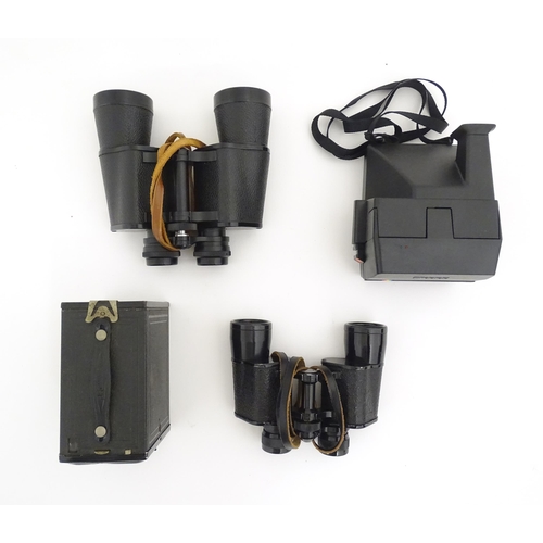 1243 - A quantity of 20thC cameras and binoculars to include a Kodak Retinette 1B camera with instruction b... 