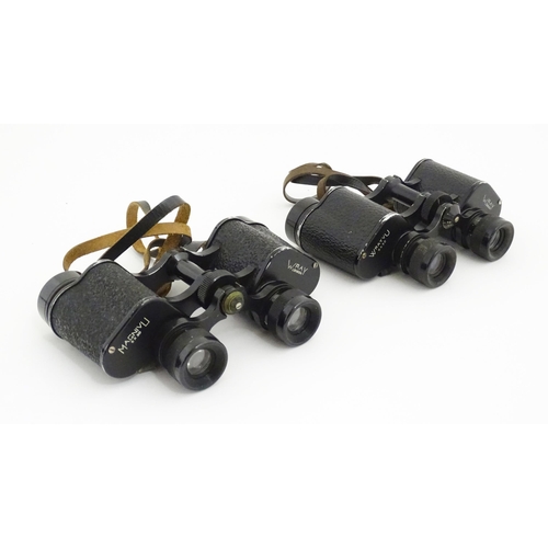 1249 - Two cased pairs of mid 20thC binoculars by Wray of London, comprising models WrayVU 8x30, and MagniV... 