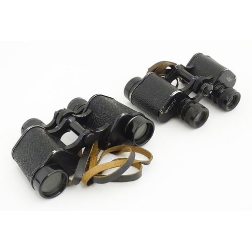 1249 - Two cased pairs of mid 20thC binoculars by Wray of London, comprising models WrayVU 8x30, and MagniV... 