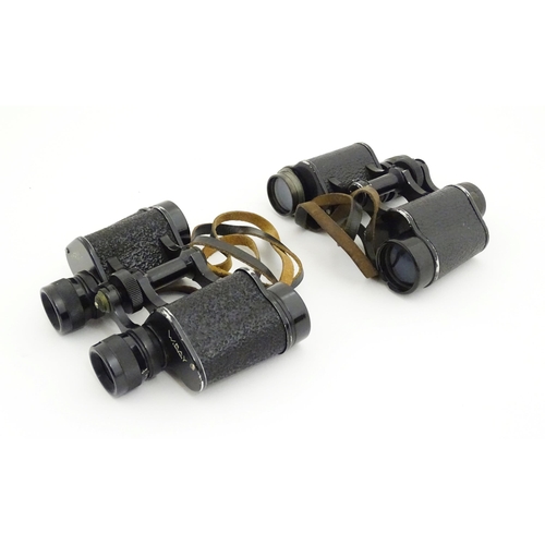 1249 - Two cased pairs of mid 20thC binoculars by Wray of London, comprising models WrayVU 8x30, and MagniV... 