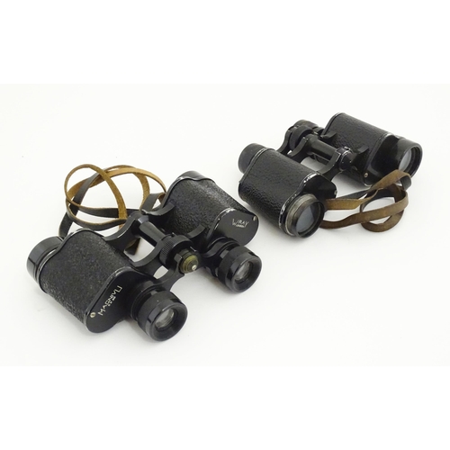 1249 - Two cased pairs of mid 20thC binoculars by Wray of London, comprising models WrayVU 8x30, and MagniV... 