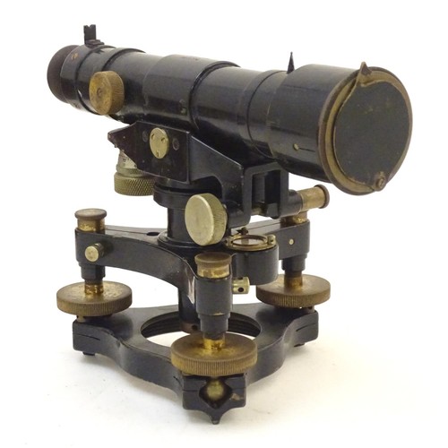 1361 - A surveyor's level theodolite by Cooke Troughton and Simms in original fitted box with instruction m... 