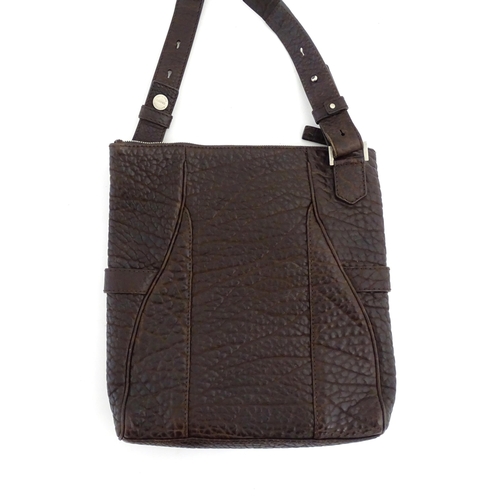 1402 - Vintage fashion / clothing: A vintage Salvatore Ferragamo crocodile embossed leather messenger style... 