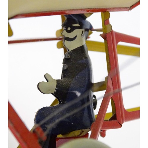 1473 - Toy: A 20thC German tinplate clockwork monoplane / aeroplane, Kranich 310. Made by Dusseldorfer Blec... 