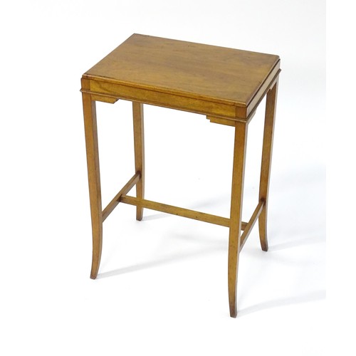 1771 - An early / mid 20thC oak side table with a rectangular top above applied mouldings to the apron and ... 