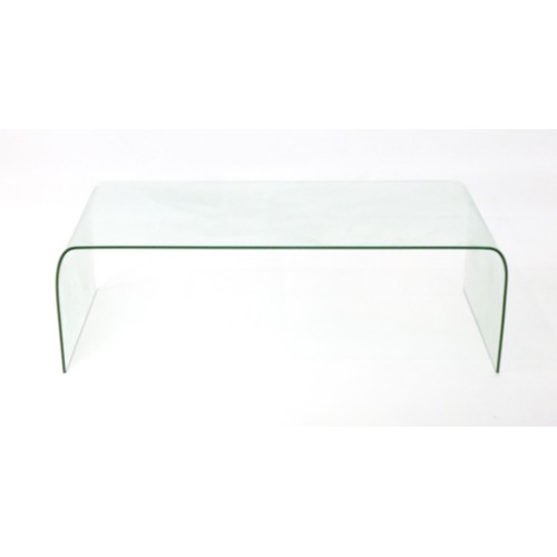 1787 - A late 20thC / early 21stC tempered glass coffee table. 48