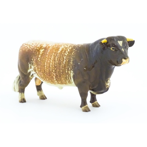 109 - A Beswick model of a Dairy Shorthorn Bull. Marked and titled under Ch. / Champion Gwersylt Lord Oxfo... 