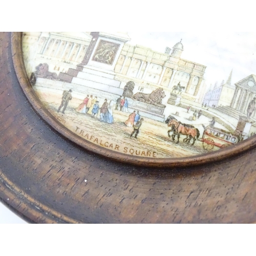 150 - Four Prattware / Staffordshire pot lids to include The Residence of Anne Hathaway Shakespeare's Wife... 