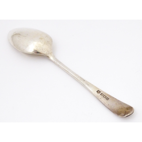 345 - A tea silver spoon Sheffield 1930 maker Fenton Brothers Ltd, together with a pair of silver pastry f... 