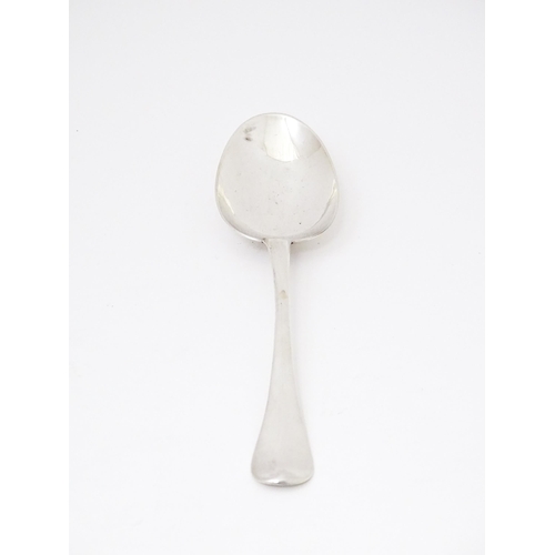 412 - An 18thC silver table spoon with rats tail bowl, hallmarked London c1726. maker Charles Jackson.  Ap... 