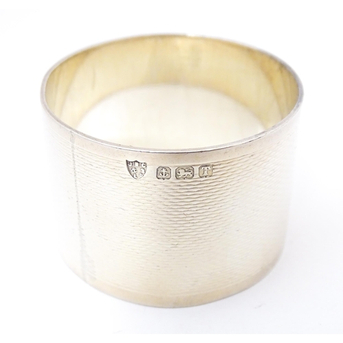 470 - Assorted silver items including a napkin ring hallmarked Birmingham 1943 maker J B Chatterley & Sons... 