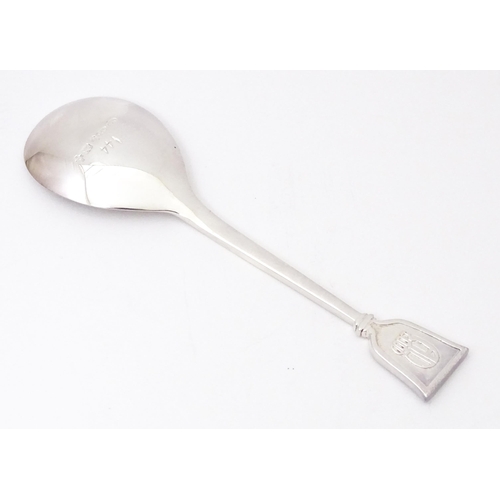 485 - A silver limited edition Millennium commemorative spoon. Hallmarked Birmingham 2000 maker A Edward J... 