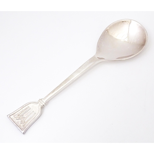 485 - A silver limited edition Millennium commemorative spoon. Hallmarked Birmingham 2000 maker A Edward J... 