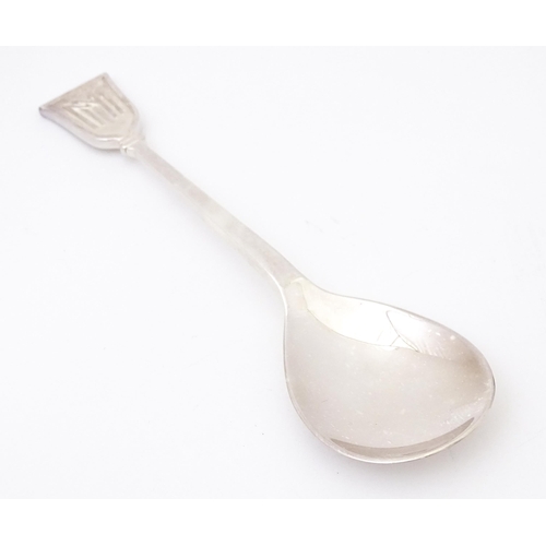 485 - A silver limited edition Millennium commemorative spoon. Hallmarked Birmingham 2000 maker A Edward J... 