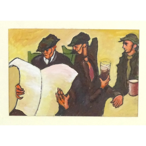 1905 - A. P. Campbell, after Ivor Weiss (1919-1986), 20th century, Gouache, The Onlooker, A tavern scene wi... 