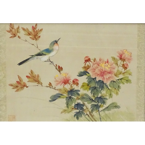 2018 - Chinese School, Watercolour on rice paper, Two figures with Oriental lanterns. Together with a Chine... 