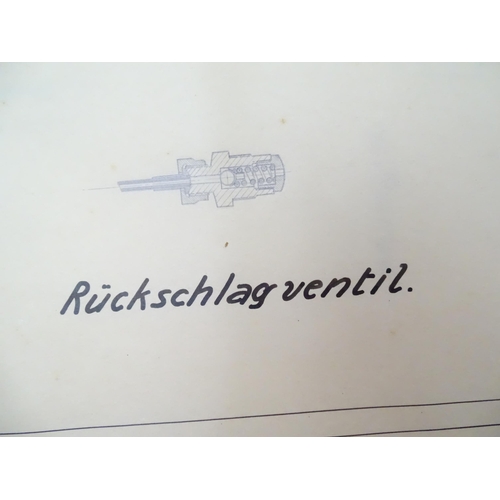 2210 - A quantity of early 20thC technical / engineering / line drawings / blueprints associated with the T... 