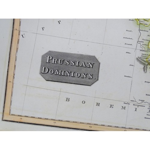 2217 - Map: A 19thC engraved map titled Prussian Dominions after John Thomson, for Thomson's New General At... 