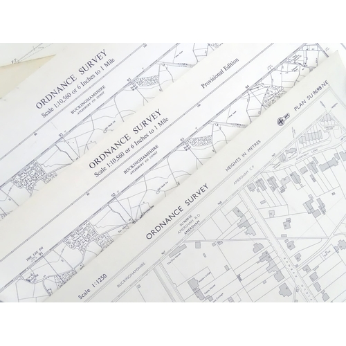 2219 - A quantity of early 20thC maps representing road, tracks and footpaths, published by the Ordnance Su... 