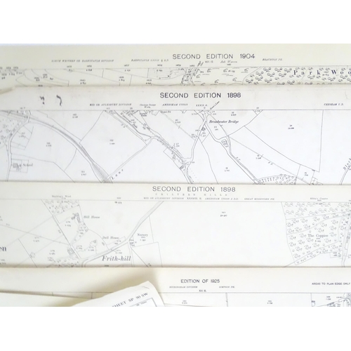 2219 - A quantity of early 20thC maps representing road, tracks and footpaths, published by the Ordnance Su... 