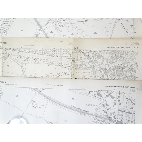 2219 - A quantity of early 20thC maps representing road, tracks and footpaths, published by the Ordnance Su... 