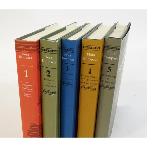 1076 - Books: Flora Europaea, comprising 5 volumes, pub. CUP 1995-2001 (5)