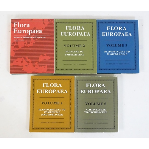 1076 - Books: Flora Europaea, comprising 5 volumes, pub. CUP 1995-2001 (5)