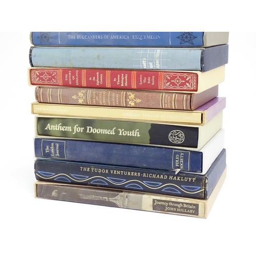 1080 - A quantity of Folio Society books, including Anthem for Doomed Youth (anthology) 2003, The Buccaneer... 