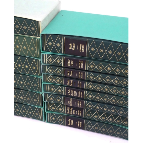 1081 - A quantity of Folio Society books by Charles Dickens pub. 1985, including Oliver Twist, Bleak House,... 