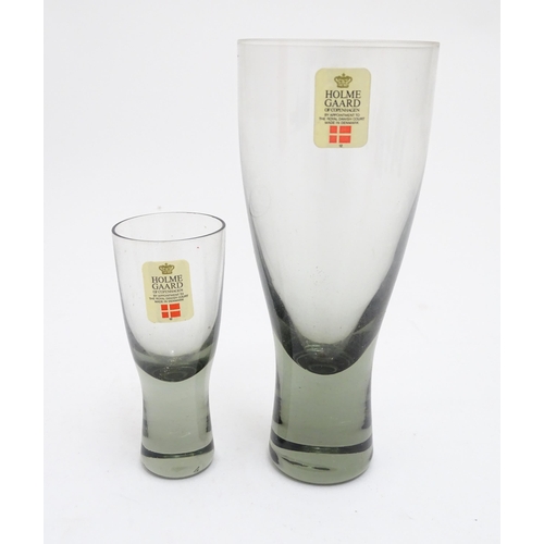 305 - Scandinavian glassware : A Quantity of Danish Holme Gaard drinking glasses. The tallest approx 5 /4