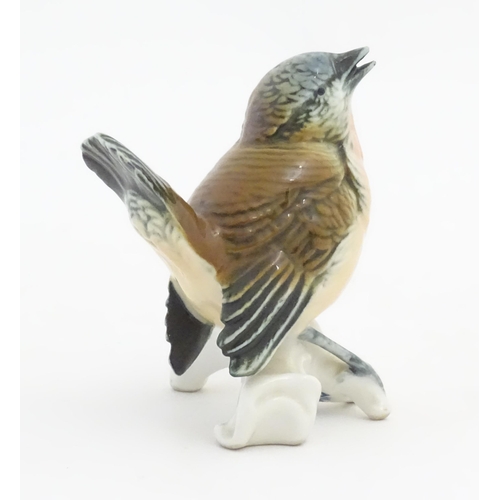 171 - A Karl Ens model of a bird, possibly a Linnet. Marked under. Approx. 3 1/4