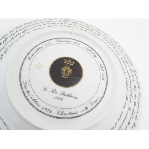 212 - Four Rosenthal collectors plates Comprising Versace Studio-linie Christmas plates for ' Le Roi Balth... 