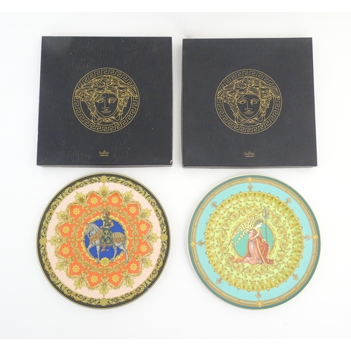 212 - Four Rosenthal collectors plates Comprising Versace Studio-linie Christmas plates for ' Le Roi Balth... 