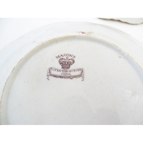 220 - A quantity of assorted plates and dishes, makers to include Masons, Wedgwood, Spode, Ashworth, etc. ... 