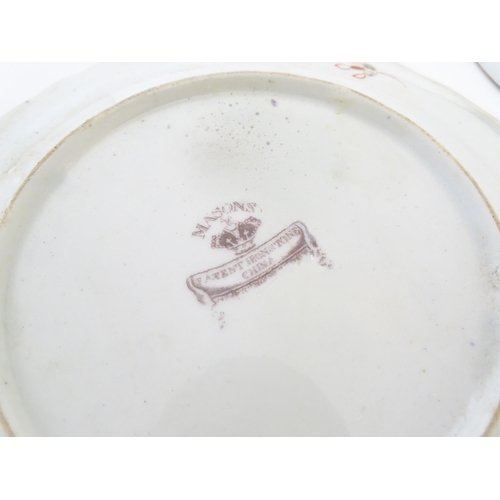 220 - A quantity of assorted plates and dishes, makers to include Masons, Wedgwood, Spode, Ashworth, etc. ... 