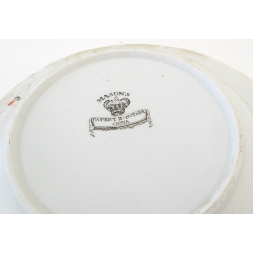 220 - A quantity of assorted plates and dishes, makers to include Masons, Wedgwood, Spode, Ashworth, etc. ... 