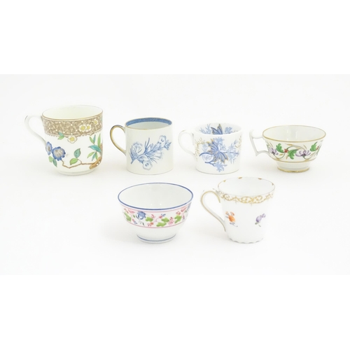 228 - Assorted 19thC and later tea wares to include a saucer decorated in the Gaudy Welsh style. Makers to... 