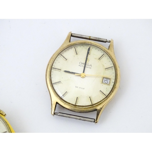 815 - A Gentleman's Tissot automatic wrist watch together with an Omega watch case and movement. each appr... 