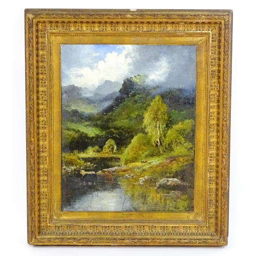 1803 - Manner of Alfred de Breanski (1852-1928), 19th century, Oil on canvas, A Highland river landscape wi... 