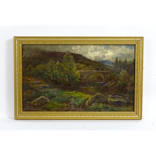 1880 - Louis Bosworth Hurt (1856-1929), Scottish School, Oil on canvas, On the River Guisachan, Glen Affric... 