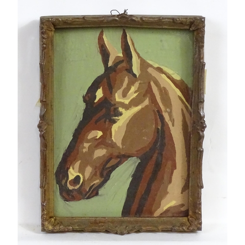 1892 - 20th century, Oil on board, A study of a horse head. Approx. 8