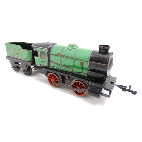 1466 - Toys - Model Train / Railway Interest : A Hornby tinplate clockwork O Gauge Passenger Set, no. 31, c... 