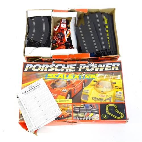 1477 - Toy: Porsche Power Scalextric, scale model car racing. Box approx. 6